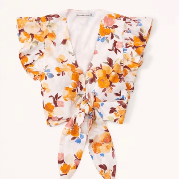 Abercrombie & Fitch Tops - NWT | Abercrombie & Fitch | Tie Front Linen-Blend Shirt